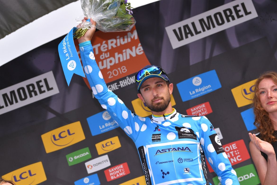 Dario Cataldo (Astana) leads the mountains classification