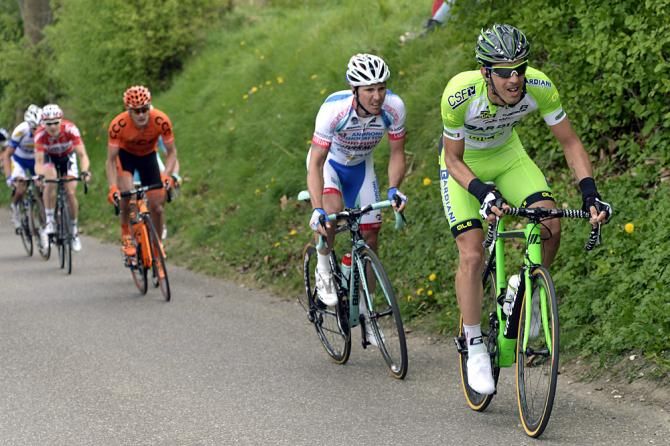 Nicola Boem (Bardiani) launched an attack that split up the day's breakaway