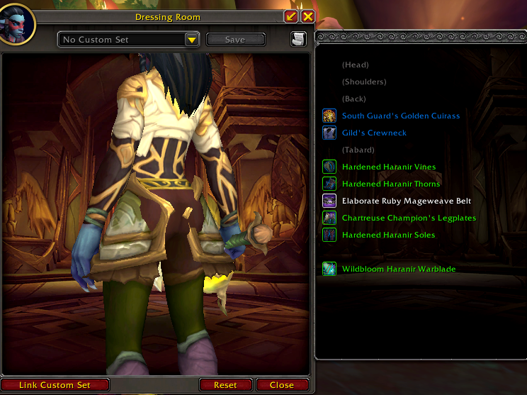 Several examples of items clipping in World of Warcraft: Midnight.