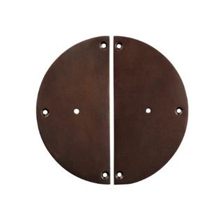 Pair of Circle Backplates, Blackened Bronze