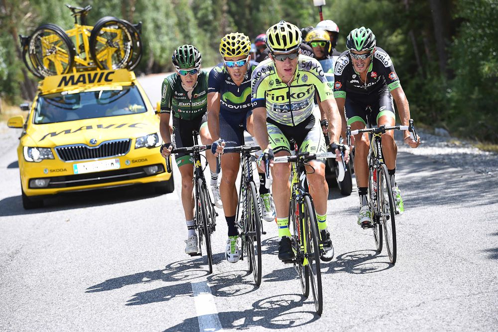 Michael Rogers in action during stage 17.