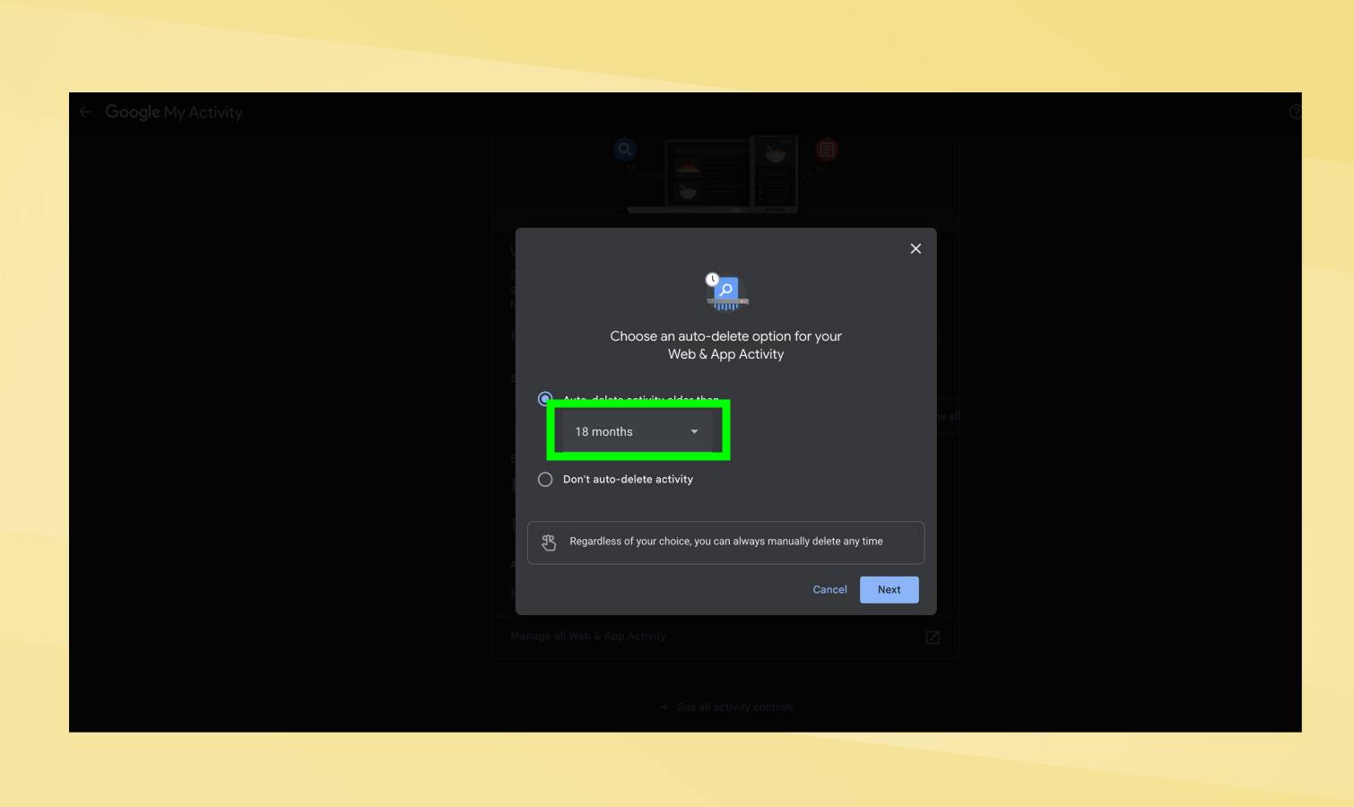 Auto-delete Google search 