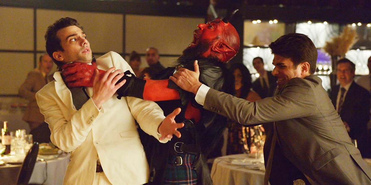Jay Baruchel gets choked by a demon in Man Seeking Woman