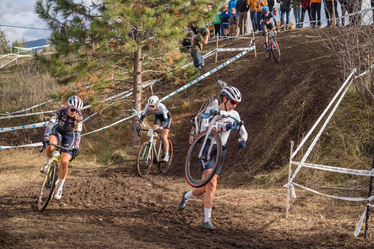 There was riding and running sections at the 2023 Pan American Cyclocross Championships