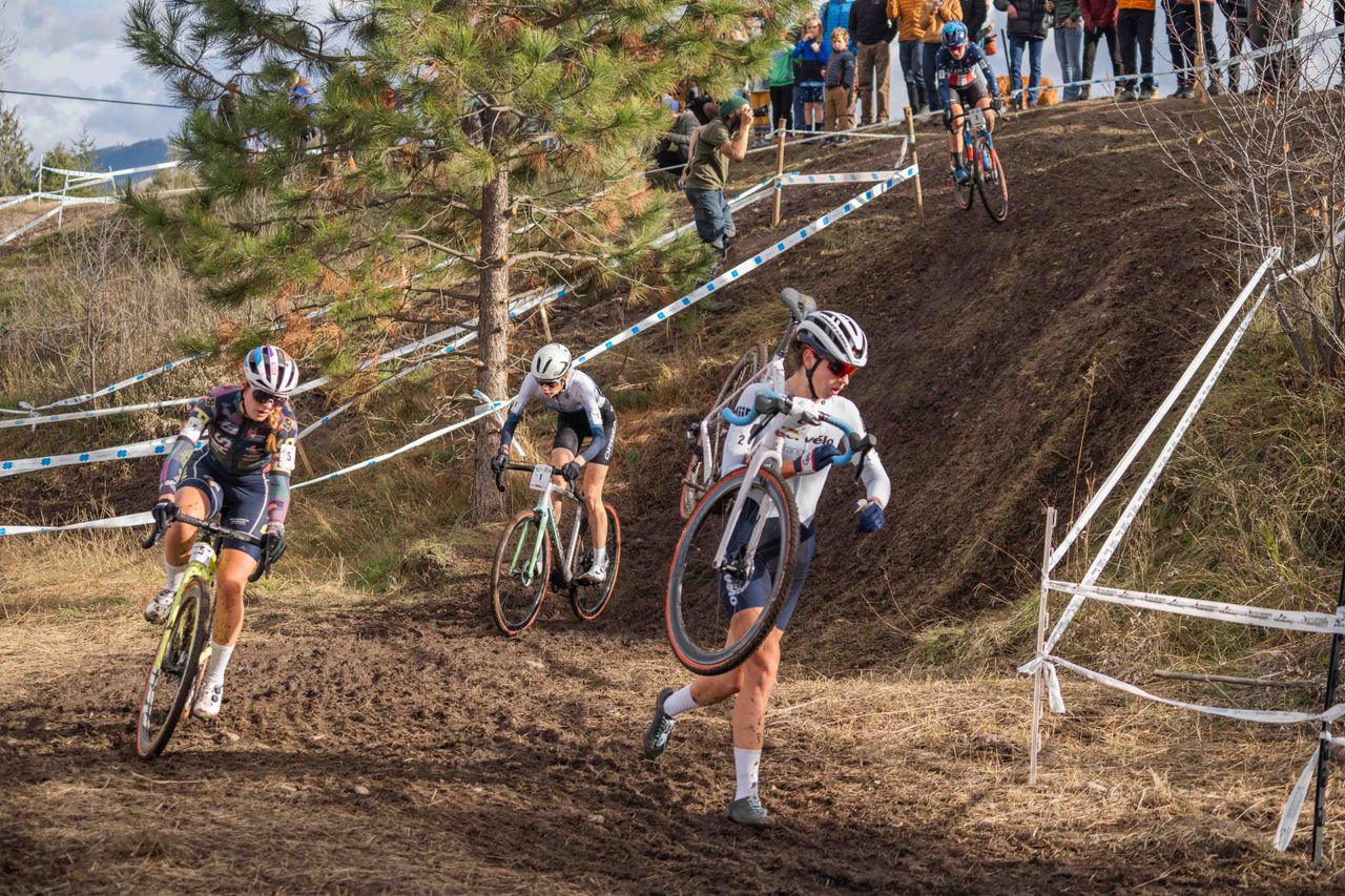 There was riding and running sections at the 2023 Pan American Cyclocross Championships