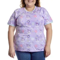 Loungefly Sanrio Kuromi Carnival All-Over Print Ringer Tee