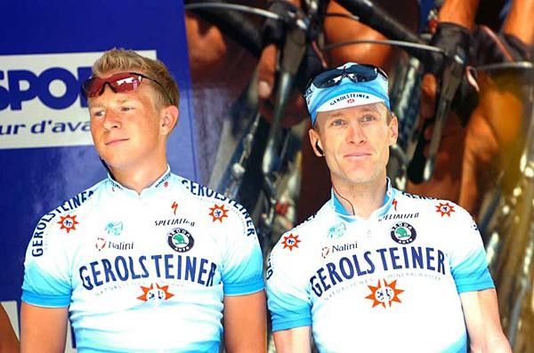Fabian Wegmann and Levi Leipheimer (Gerolsteiner)