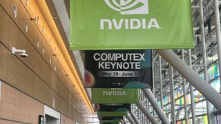 An Nvidia banner at Computex 2023