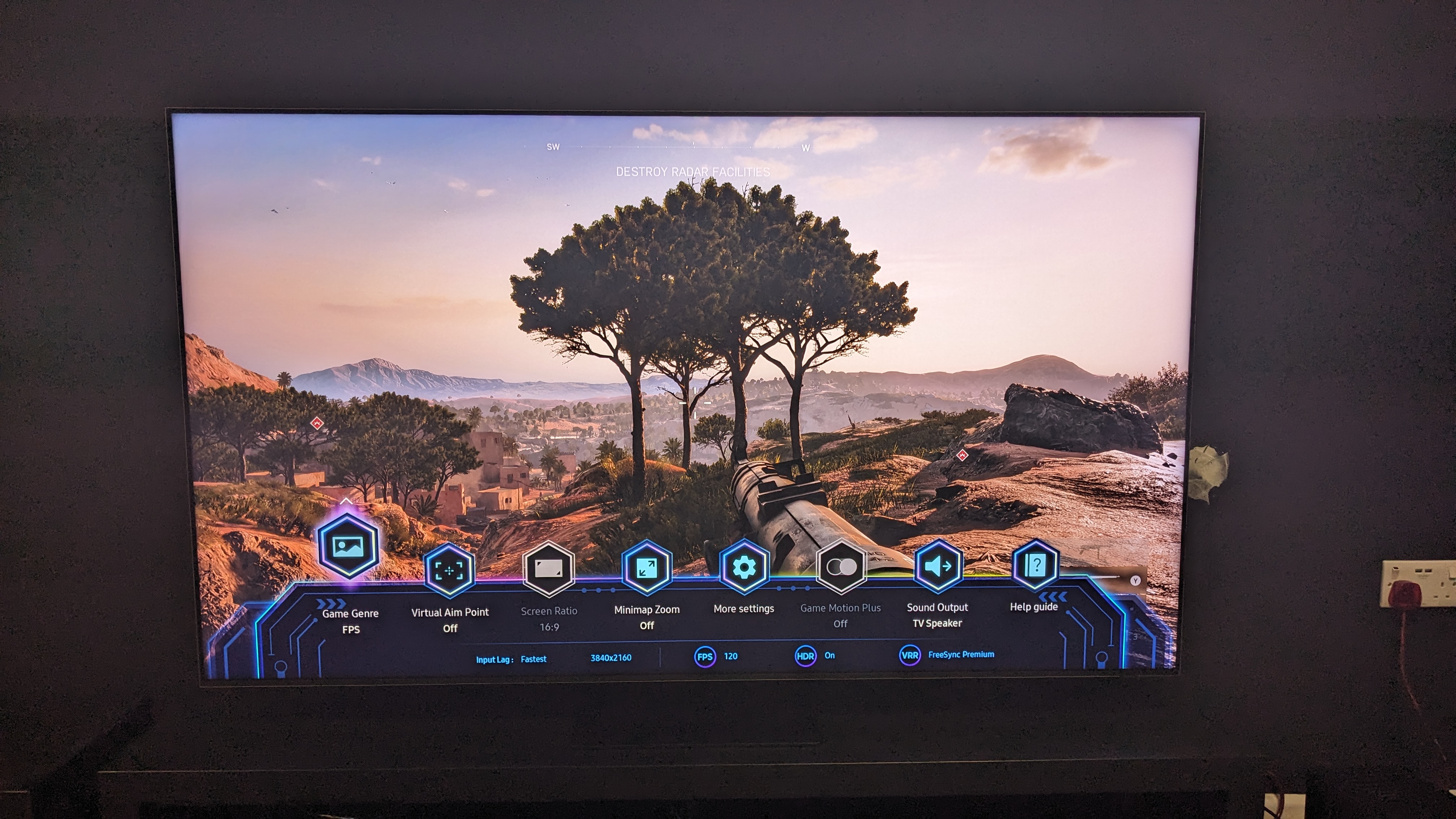 Samsung QN800D with Battlefield V on screen