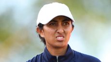 Aditi Ashok looks on at the 2024 HSBC Women's World Championship