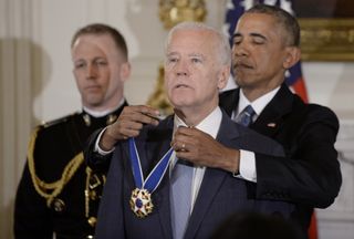 U.S. President Barack Obama presents the Medal of Freedom to U.S. Vice President Joe Biden