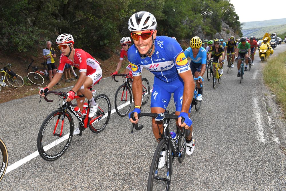 Philippe Gilbert smiles for the camera during stage 14