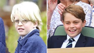 Louis Spencer, Son Of Earl Spencer Attending The Opening Of The Princess Of Wales Memorial Playground AND Prince George of Cambridge attends The Wimbledon Men's Singles Final at the All England Lawn Tennis and Croquet Club on July 10, 2022 in London, England.