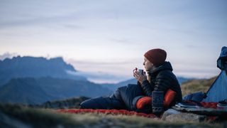 woman in sleeping bag