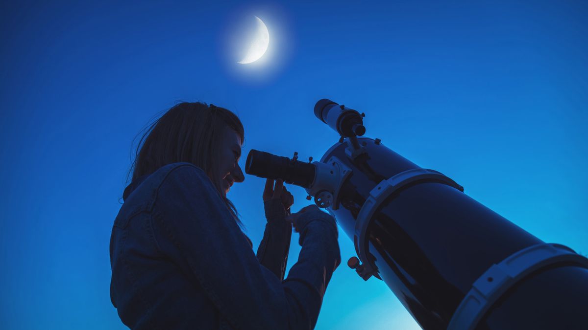 view through telescope