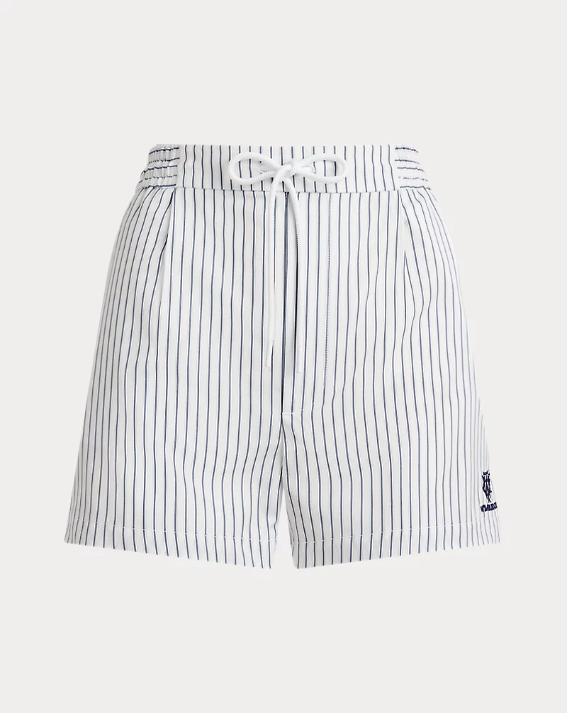 Wimbledon Striped Pleated Cotton Short