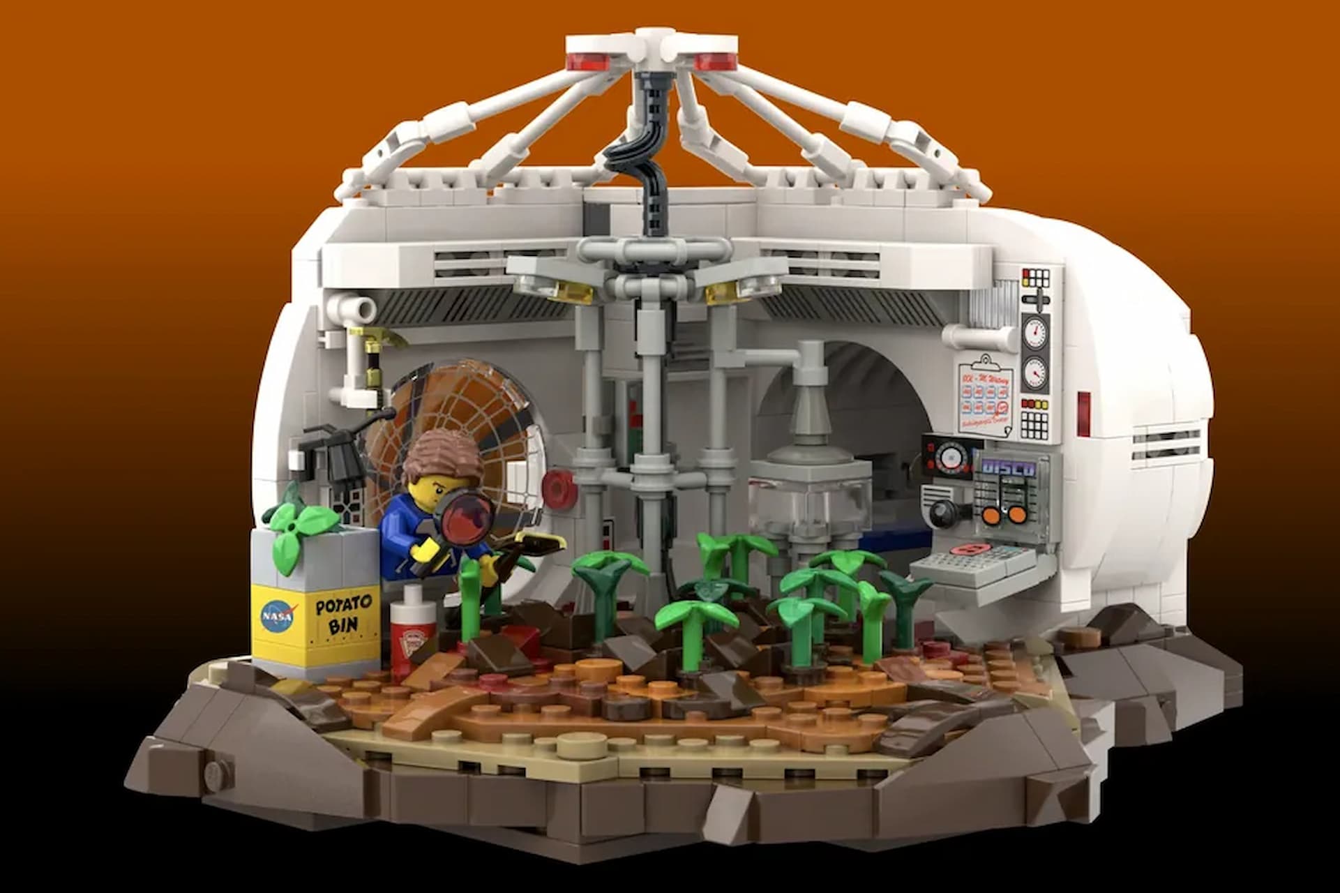 A concept image of the Lego Ideas The Martian submission