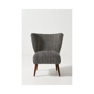 black and white accent chair