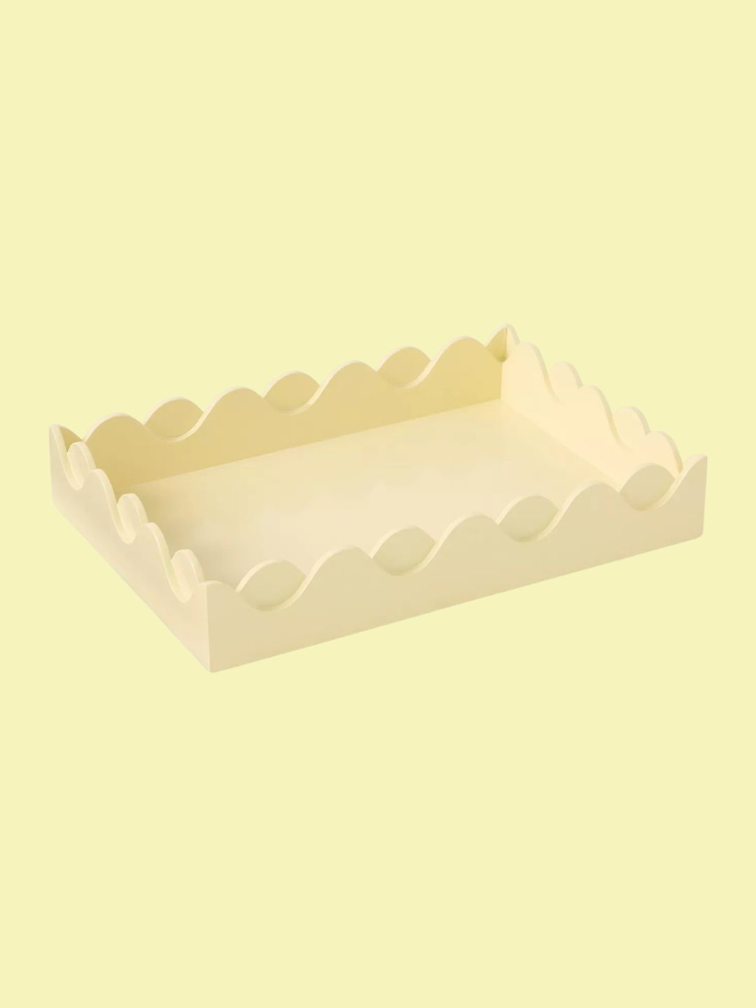 John Lewis, Scalloped Bubble Tray, Pastel Yellow
