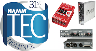 Radial and Hafler Nominated for NAMM Tec Awards