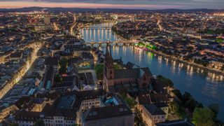 Basel straddles the River Rhine