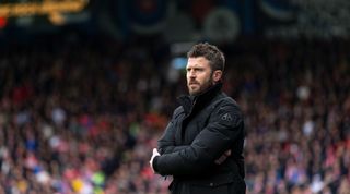 Middlesbrough head coach Michael Carrick on the touchline during a match