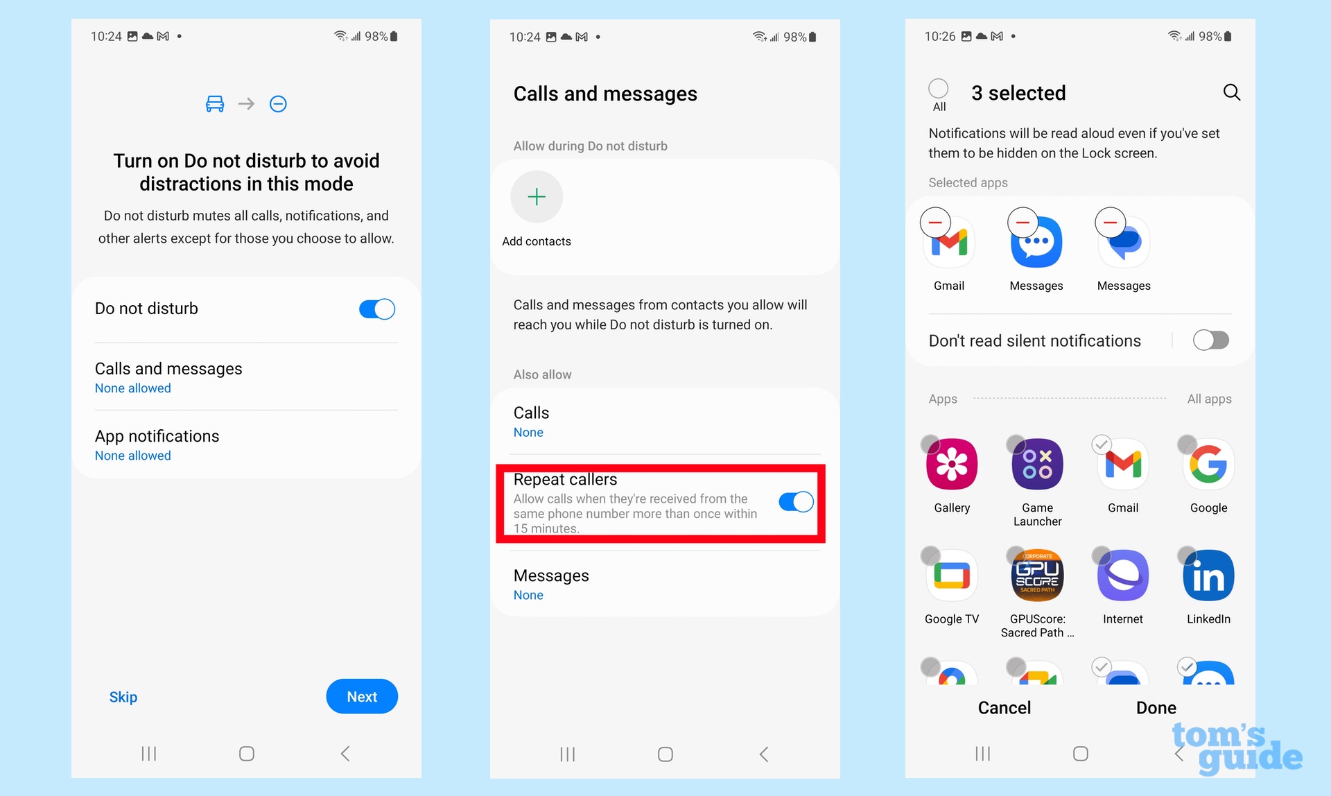 Gérer Les Appels Entrants Et Les Notifications Lorsque Vous Configurez Un Mode