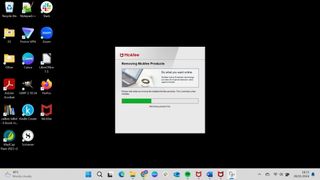Screenshot showing how to uninstall McAfee using the McAfee Consumer Product Removal tool (MCPR) - Security validation