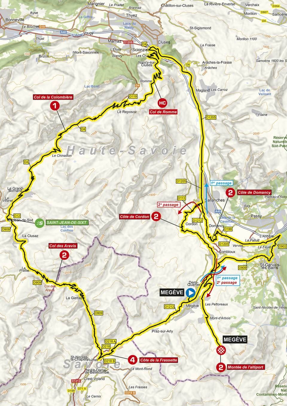 Map Stage 5 of Criterium du Dauphine 2020