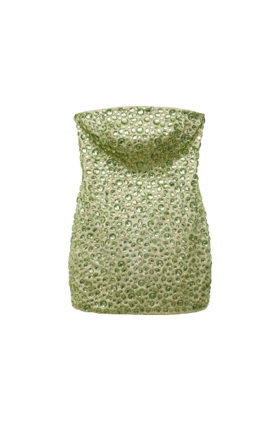 MANGO, Strapless Crystal Dress 