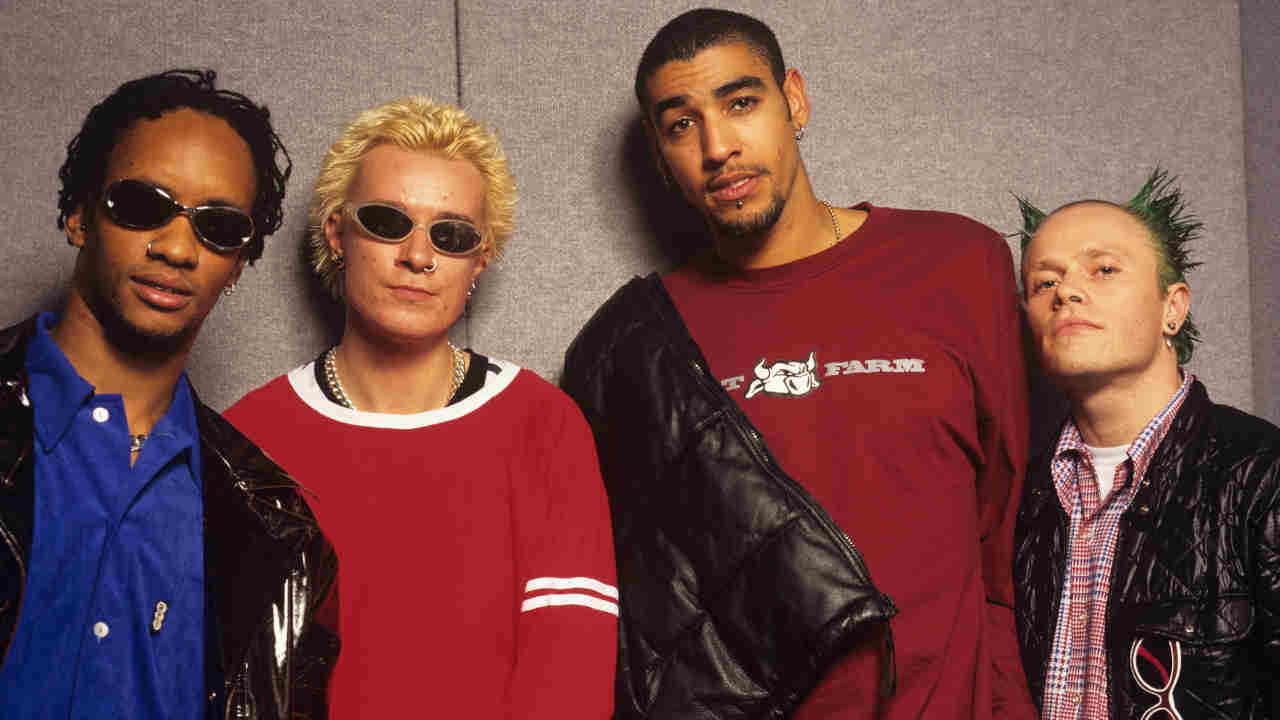 The Prodigy posing for a photograph in 1996