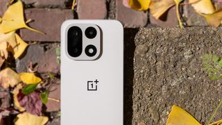 The squared-off camera module on the Sand Storm OnePlus 15