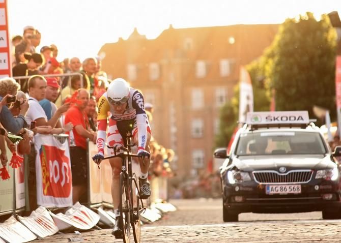 Lars Bak (Lotto Belisol) lies in second place overall after the time trial.