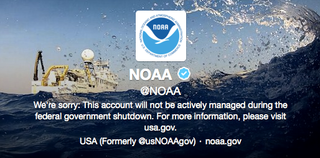 NOAA Twitter account screen shot