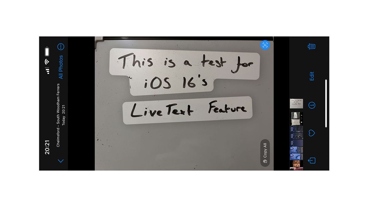 How to use Live Text in iOS 16 for your iPhone TechRadar