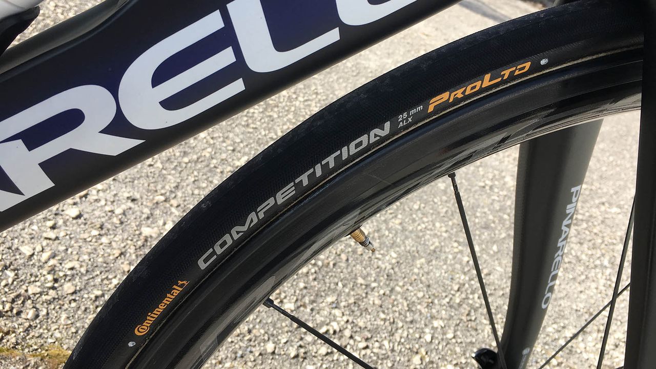 Continental Competition ALX, 25mm tubulars are a popular tyre choice in the WorldTour peloton
