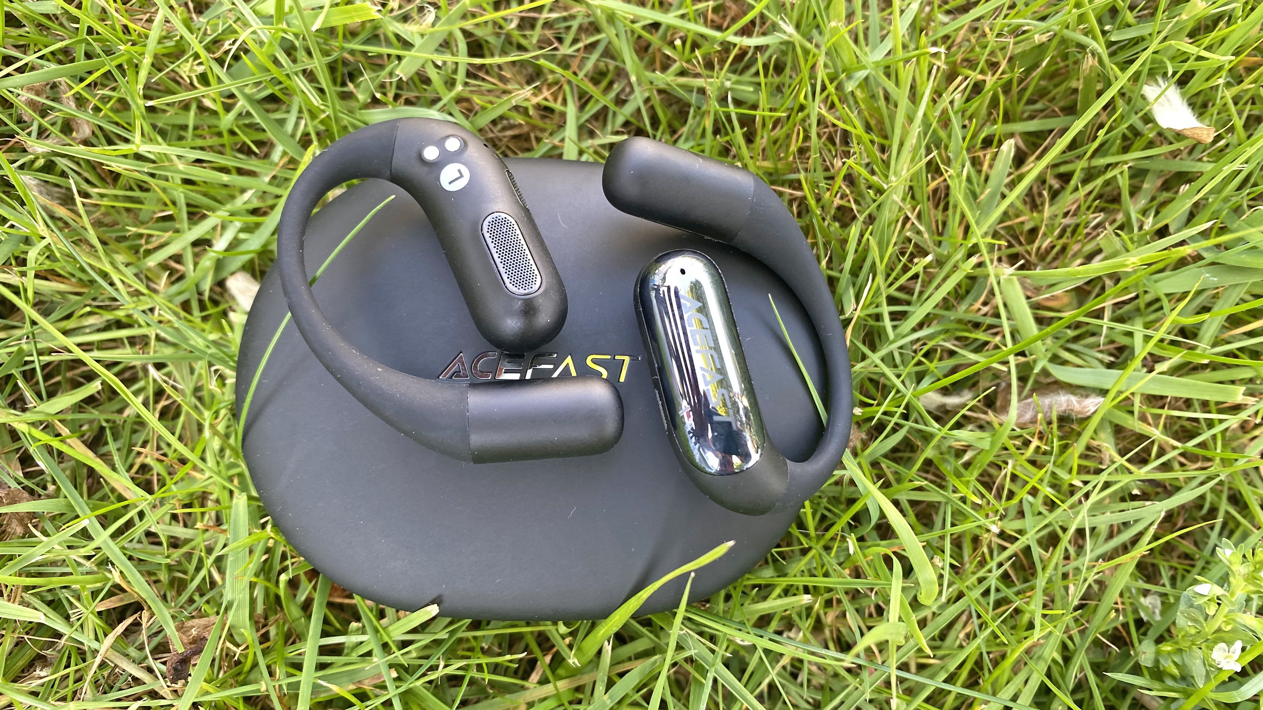 AceFast AceFit Earbuds laying in grass
