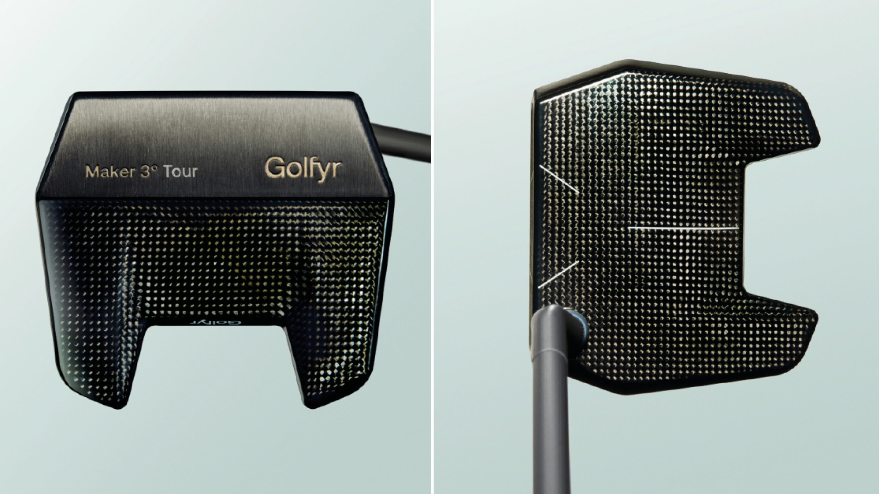 Two images of the Golfyr The Maker Tour putter