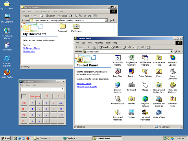 Windows 2000 desktop