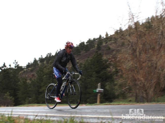 Duggan's training bike sees plenty of miles &mdash; and he often does his own wrenching