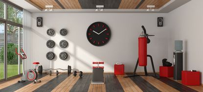 A home gym.