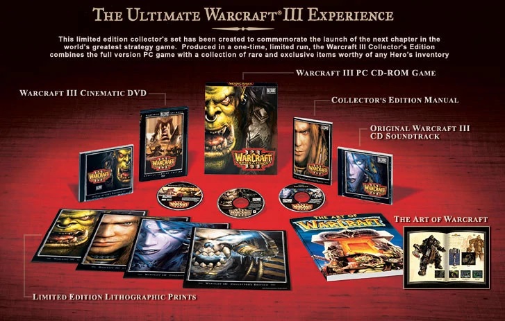 Warcraft 3 collector's edition spread