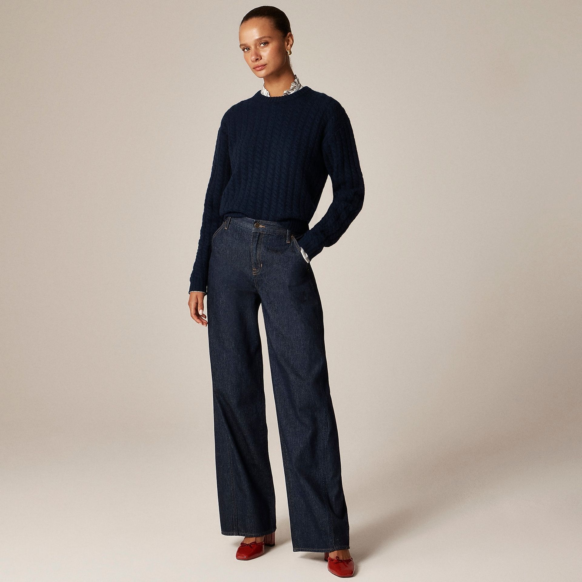 J.Crew, Utility Low-Rise Wide-Leg Jean