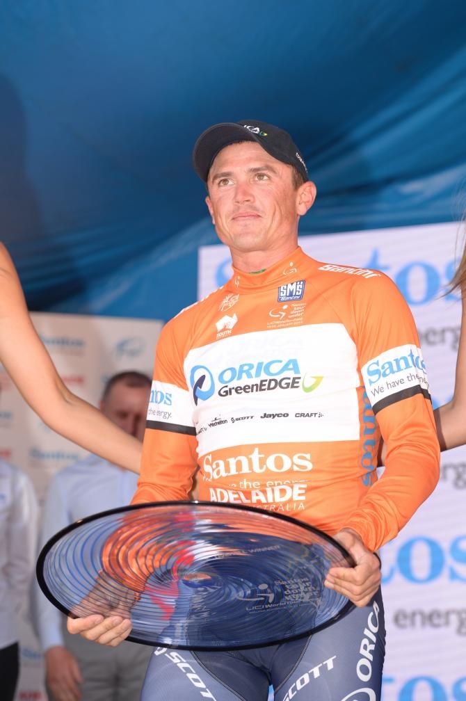 Simon Gerrans with his overall prize