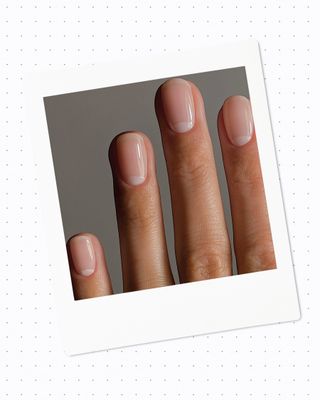 A naked manicure, one of the biggest nail trends 2025