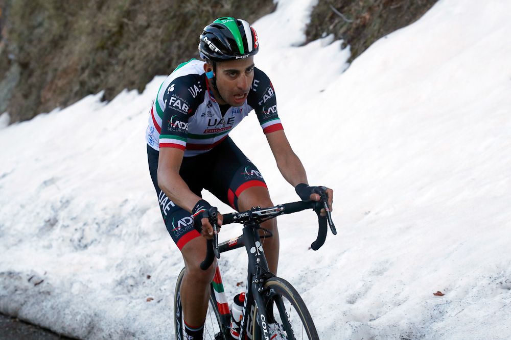 Fabio Aru climbs near the end of stage 4 at Tirreno-Adriatico