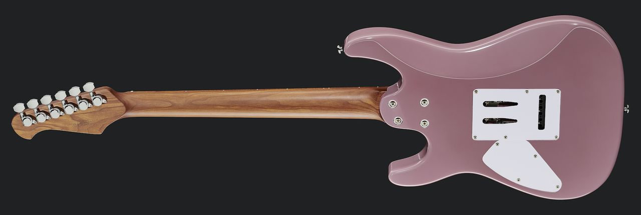 Harley Benton Fusion-III HSS Roasted Dark Gloss Pink
