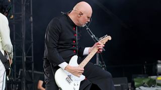 Billy Corgan of The Smashing Pumpkins performs onstage as Green Day kicks off their Saviors North America Stadium Tour at Nationals Park on July 29, 2024 in Washington, DC