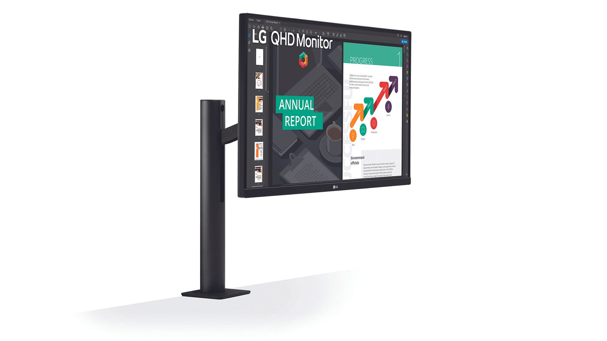 LG 27QN880-B 27インチ WQHD エルゴノミクス モニター LG 27'' QHD Ergo IPS Monitor with USB Type-C™ (27QN880-B) | LG USA