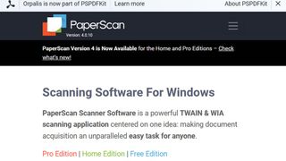 PaperScan website screenshot